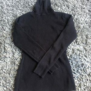 This is a black turtleneck